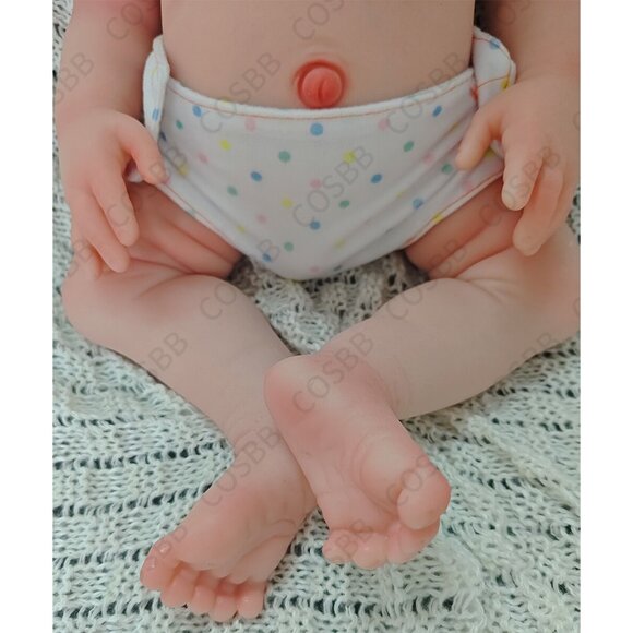 45cm Can Drink Water &Pee Newborn Girl Doll Full Body Silicone Reborn Baby Dolls - Picture 8 of 8